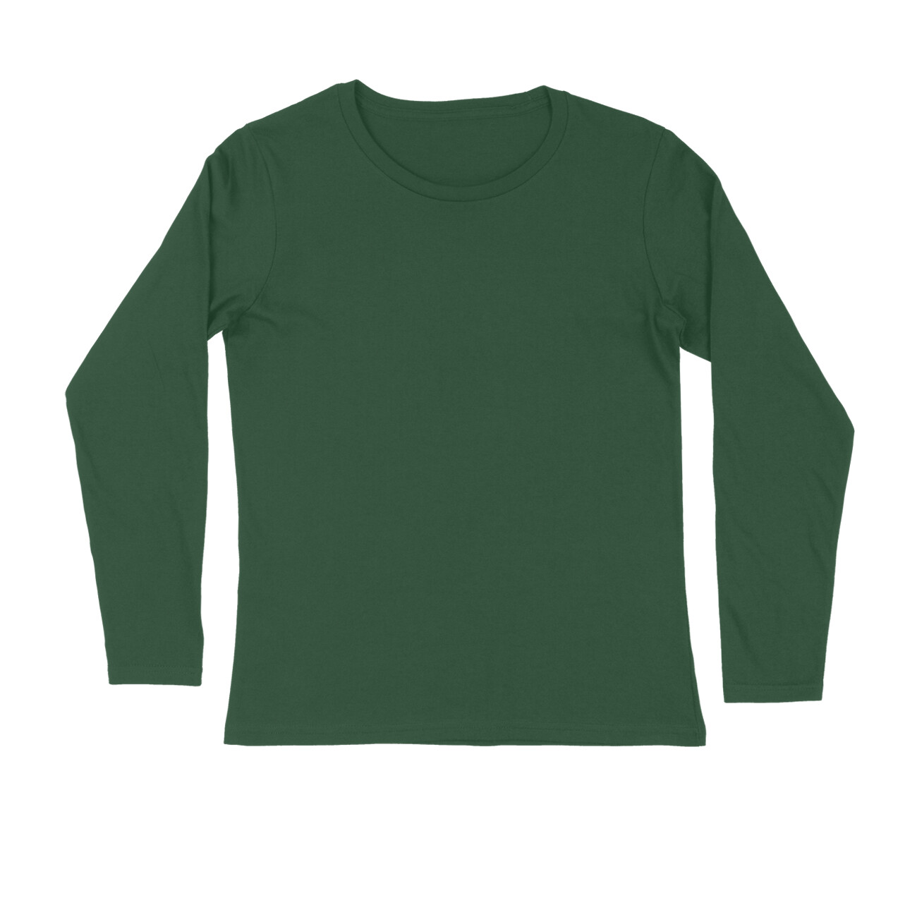 Plain Olive Green Full Sleeve T shirt