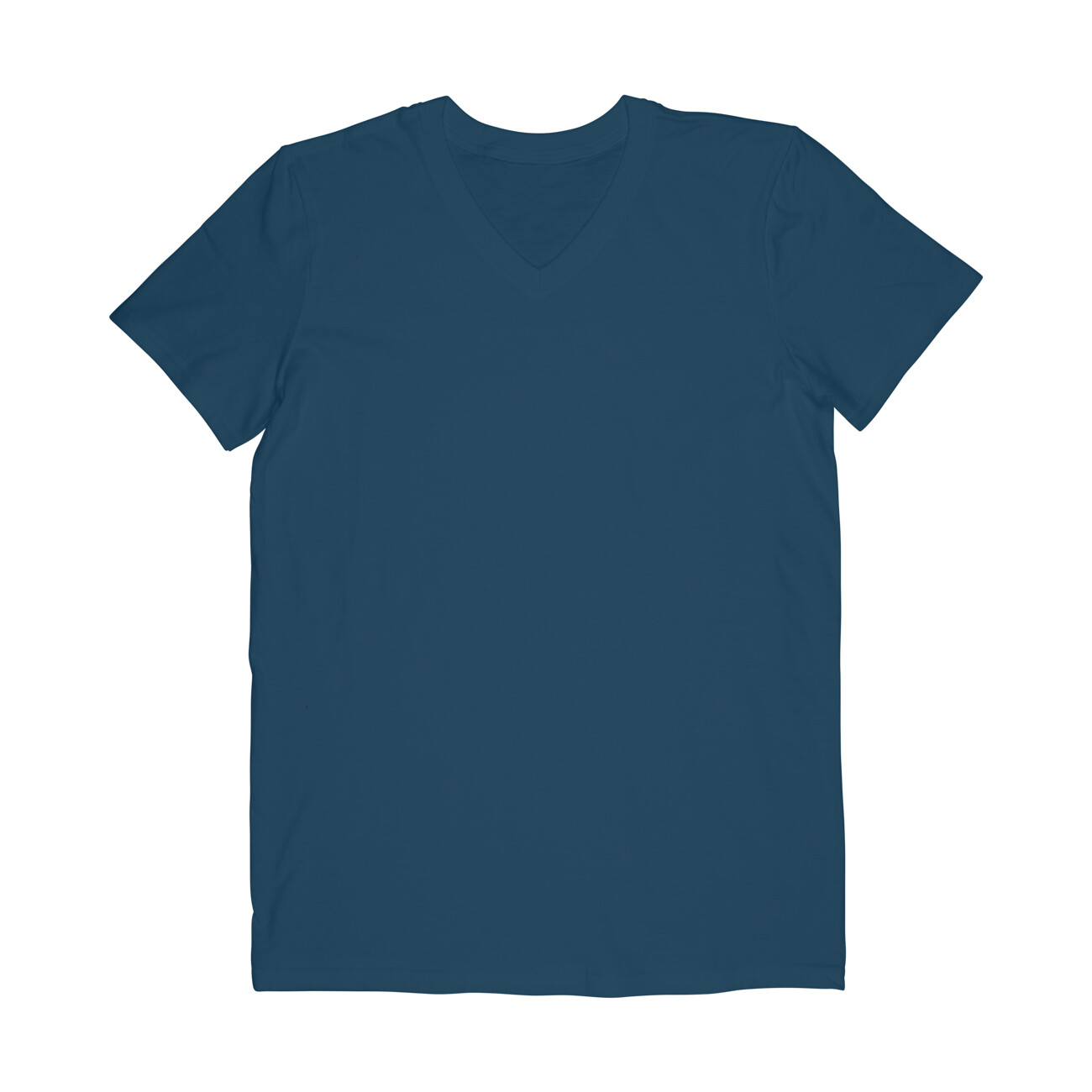 Plain Navy Blue V Neck T shirt