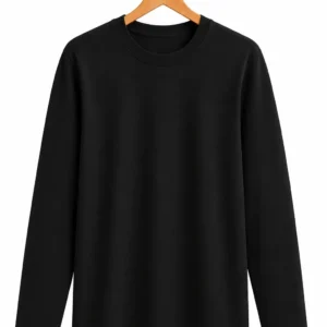 Plain Black Full Sleeve T shirt