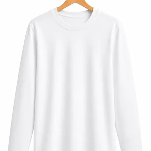 Plain White Full Sleeve T shirt