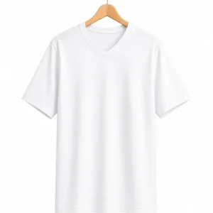 Plain White V Neck T shirt